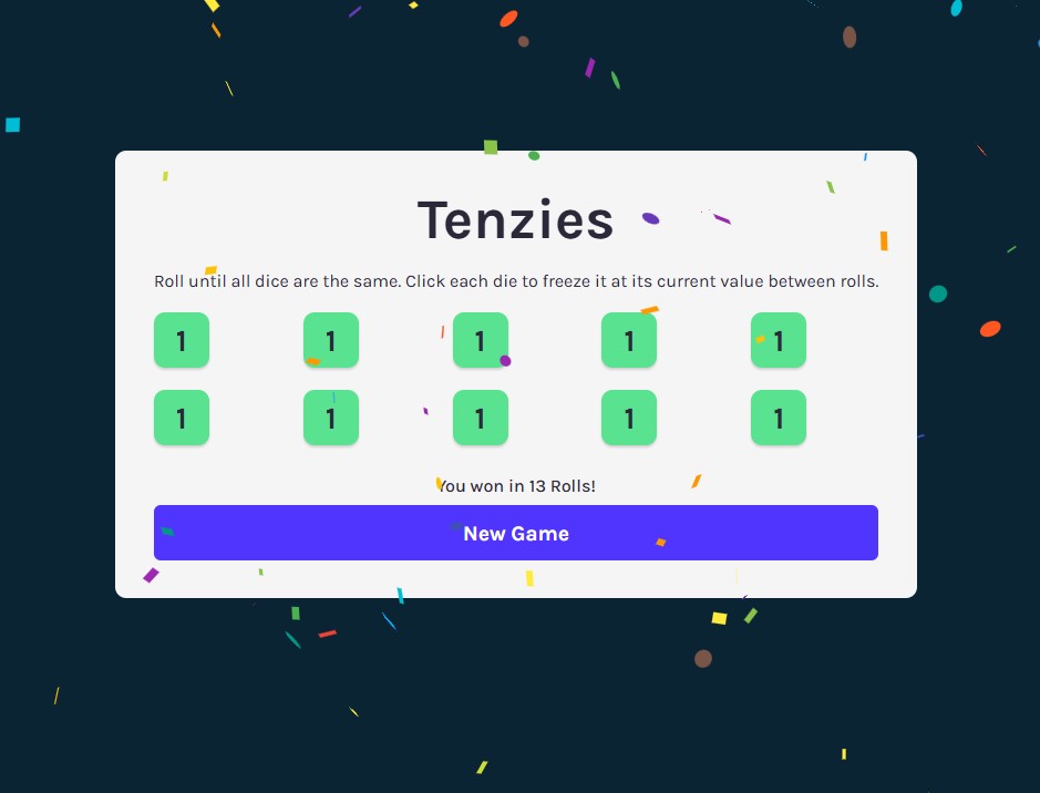 GAME: Tenzies!
